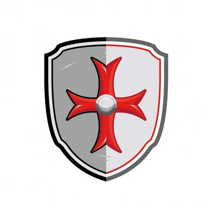 BOUCLIER CROIX DE MALTE PAPO 20011-0
