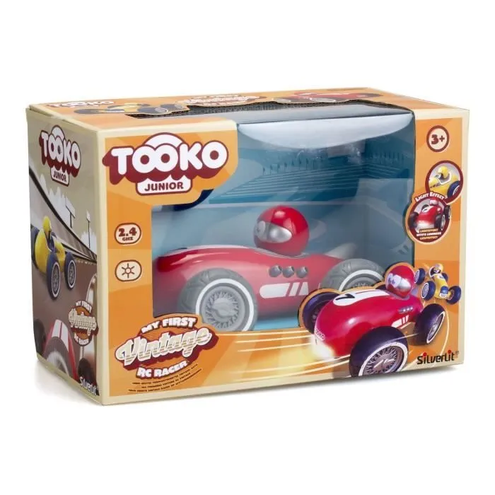 Voiture télécommandée TOOKO - Look Vintage - Dès 3 ans - Coloris aléatoire : rouge ou jaune - 13 cm-4