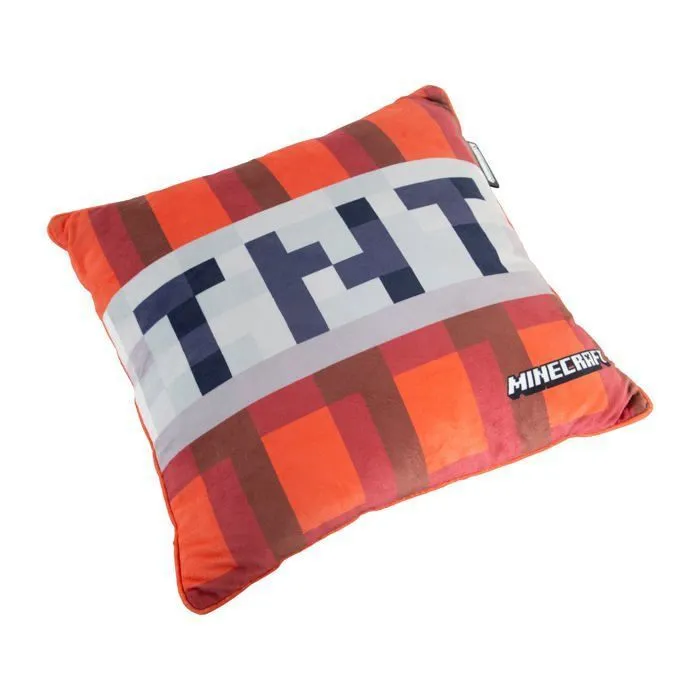 Coussin Décoratif Carré- ROBA - Minecraft – TNT – Tissu Velouté Ultra Doux – 38x38 cm-3