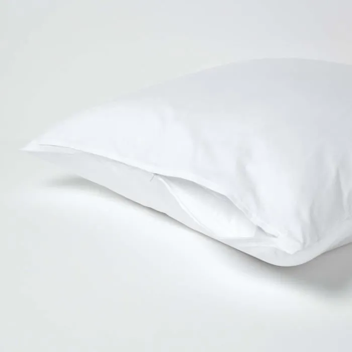 Taie d'oreiller - HOMESCAPES - 80 x 80 cm - 100% coton égyptien - 200 fils - Uni-2