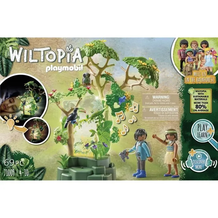 PLAYMOBIL - 71009 - Wiltopia - Forêt tropicale avec veilleuse - Jouet écologique pour enfant de 4 ans et plus-6
