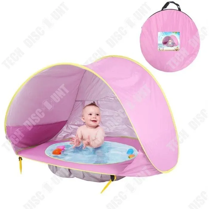 TD® Tente de plage Pop Up Pool avec piscine UV 50+ Piscine de plage détachable Convient pour tente de protection pour enfants-0