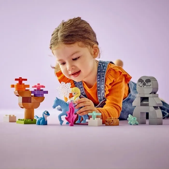 LEGO DUPLO | Disney 10418 Elsa et Bruni dans la Forêt Enchantée, Jouet de Construction-4