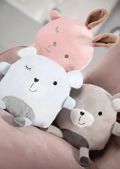 Coussin Peluche 'Sammy' pour enfant ROBA Lil Cuties - Gris argenté-5