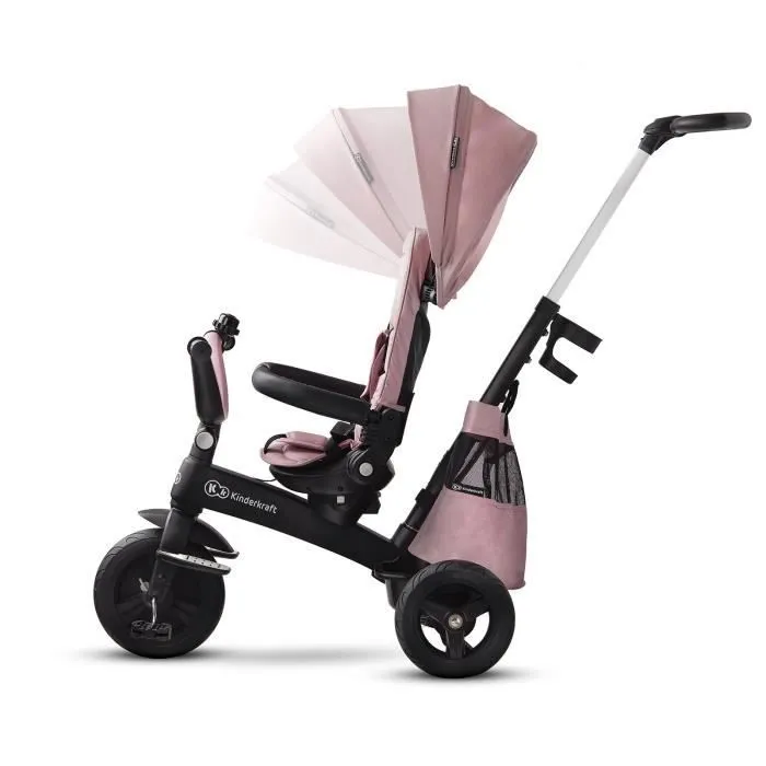 Tricycle KINDERKRAFT EASYTWIST Rose - 3 roues - Léger - Evolutif - Durable-2