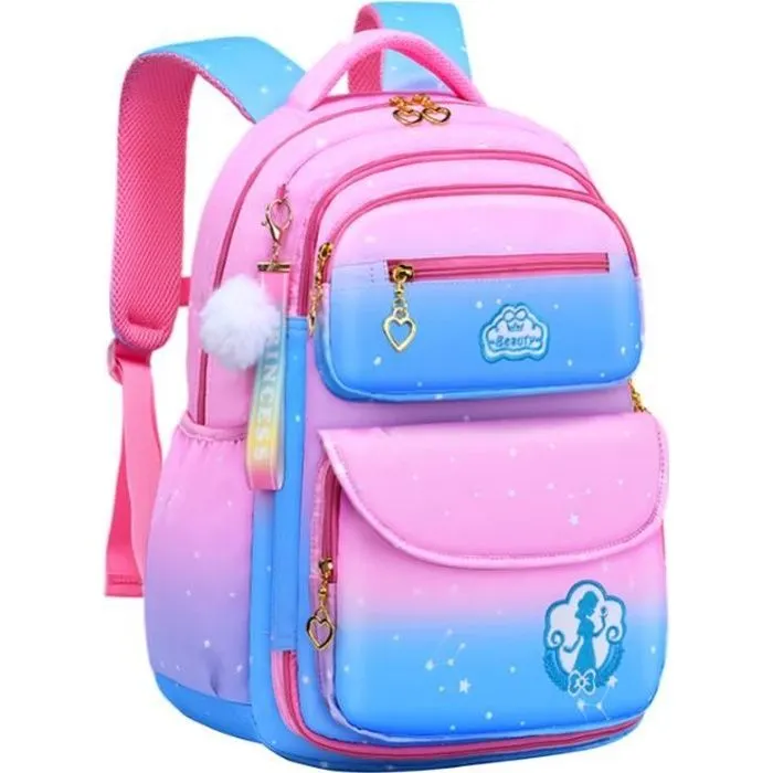 Bebeboutik Cartable Fille Primaire Sac a Dos Filles Enfants Sac a Dos Hydrofuge Sac a Dos Scolaire pour Filles Enfants Rose