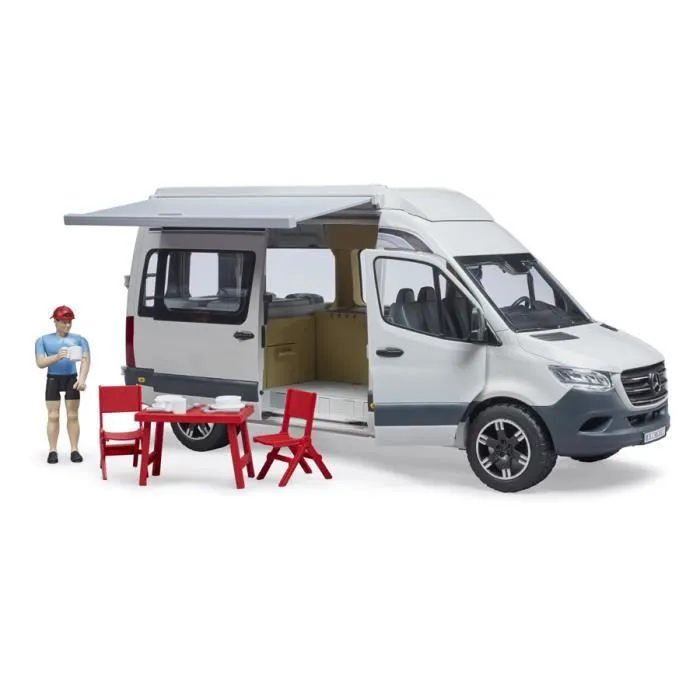 Camping Car Mercedes Benz Sprinter avec campeur et accessoires - Bruder - 02672-1