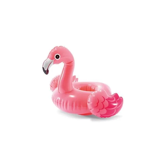 Porte gobelet gonflable flamant rose - x3 - INTEX - Accessoire de piscine - Adulte - Rose-0