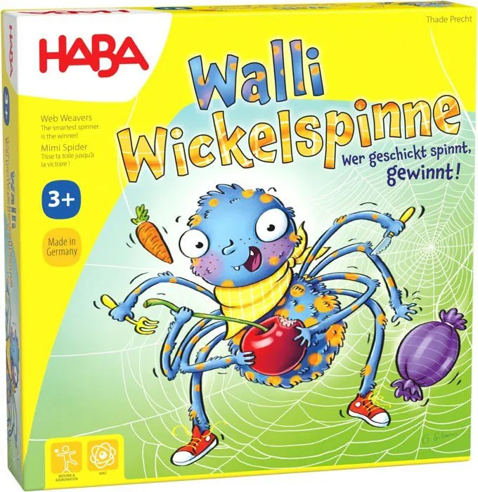 Haba - 306567 - Walli - Araignee a langer - Jeu de jeu a partir de 3 ans - Fabrique en Allemagne-0