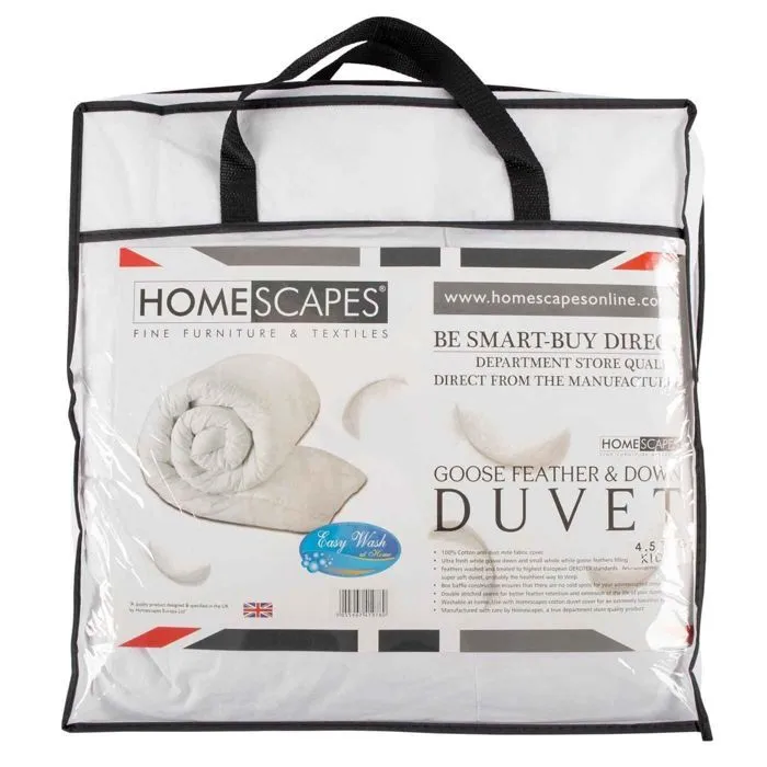 Couette enfant - Homescapes - 120 x 150 cm - 15% duvet d'oie - 85% plumettes - 330 g/m²-0