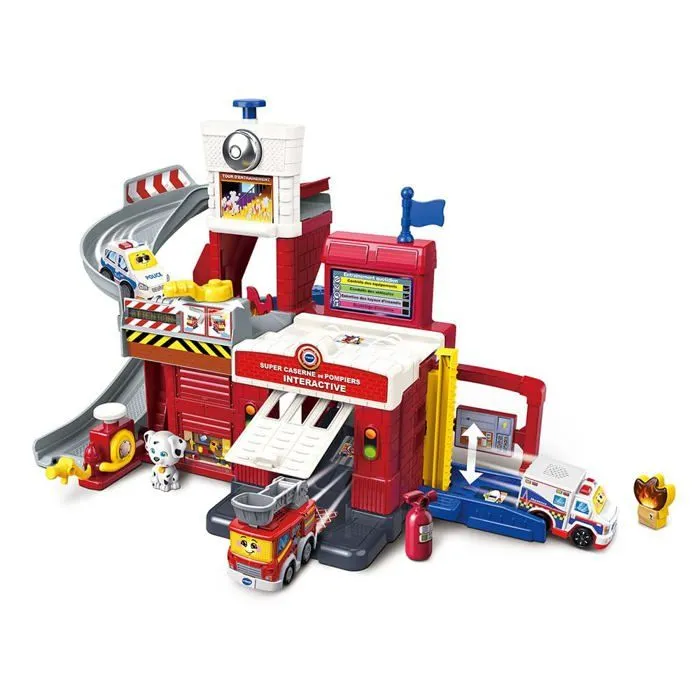 Jouet interactif - Vtech - TUT TUT Bolides Tour de Sauvetage Caserne - 18 mois et plus - Rouge - 22 pièces-0