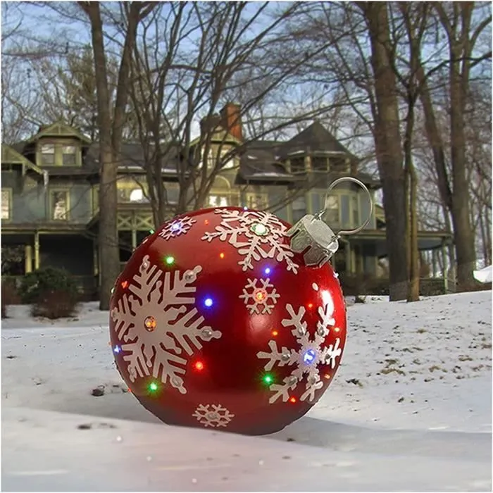 Boule de Noel Geante 60cm,Boule de noël pour extérieur Gonflable,Decoration de Noël pour la Maison Ornements de Noël,Plusieur[~313]-0