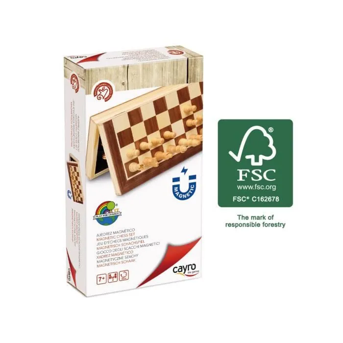 Jeu d'échecs magnétique en bois-0