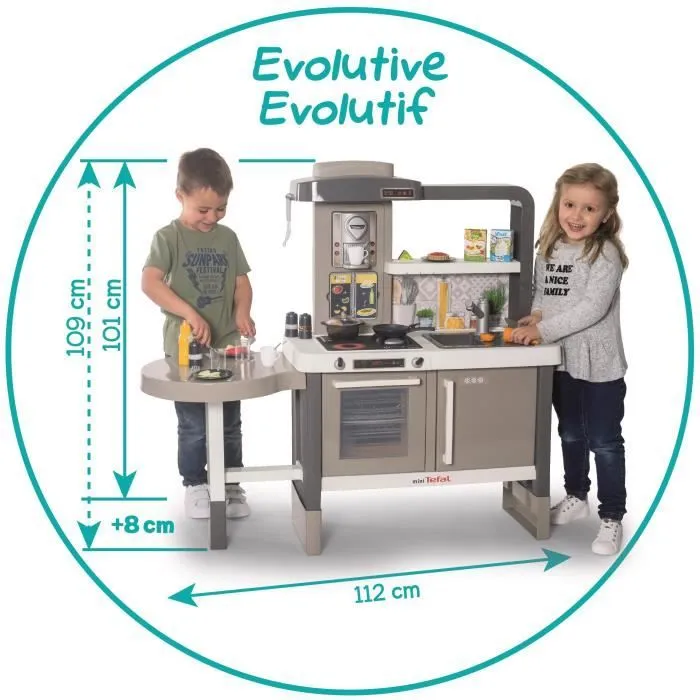 Tefal cuisine évolutive - 2 hauteurs possibles - 40 accessoires - dès 3 ans-5