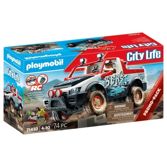 PLAYMOBIL 71430 Voiture de rallye, City Life, Avec personnage et véhicule tout-terrain, 74 pièces, Dès 4 ans-0