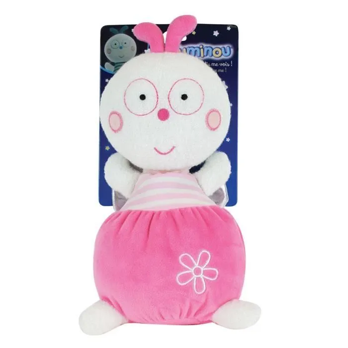 Peluche lumineuse - JEMINI - Luminou Luciole Pastel - rose - 30 cm - Intérieur - Naissance-0