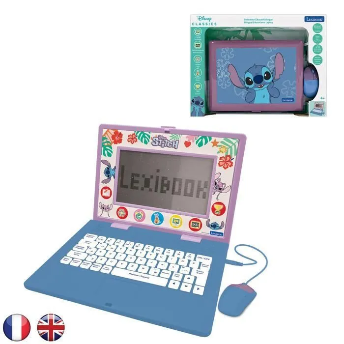 Ordinateur éducatif - LEXIBOOK - Stitch - 170 activités - Bilingue EN/FR - 7 catégories éducatives-0