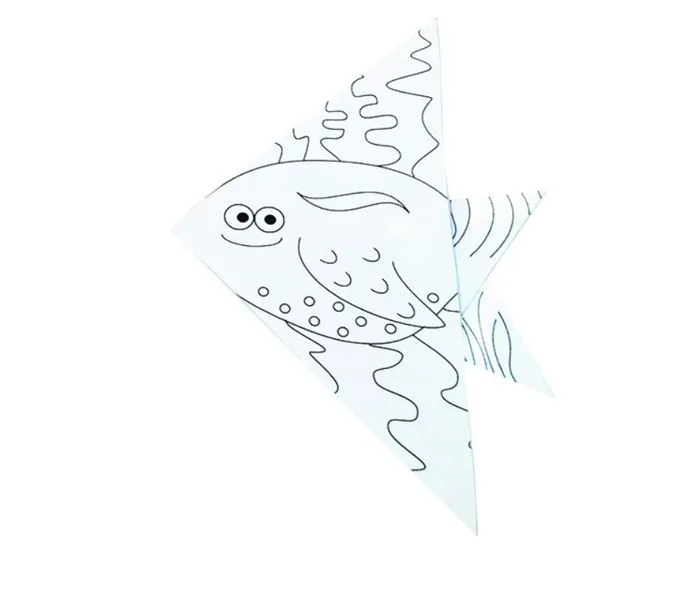 Kit Origami - Fridolin - Poisson - 20 Feuilles - 15x15 cm - À colorier-1