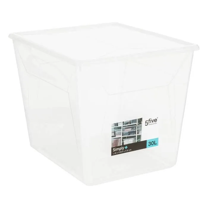 Boîte de Rangement - FIVE - Simply - 30L - Transparent - Polypropylène-1
