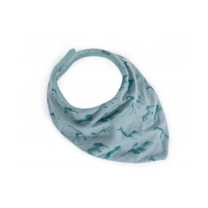 Bavoir bandana bleu Sous mon baobab Moulin Roty-0