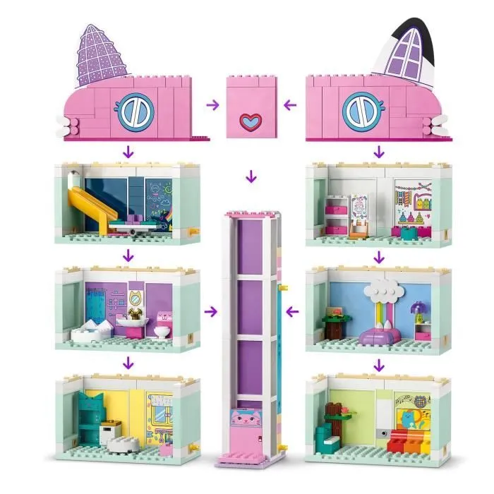 LEGO 10788 La Maison Magique de Gabby - Jouet de Construction pour enfant 4 ans - Figurines-3