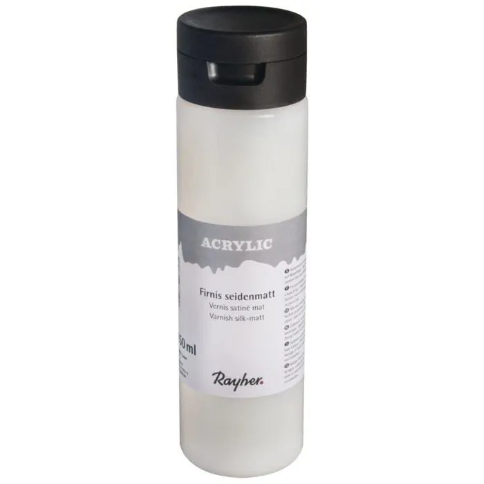 Jeu de peinture Rayher hobby - 38930000 - Rayher Vernis acrylique satine mat, p. protection, fl. 250ml clair,-0