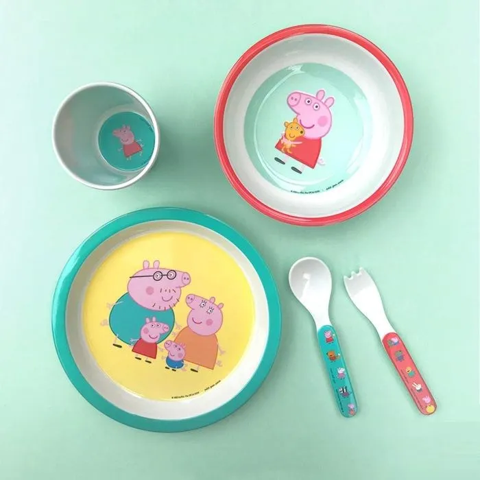 Coffret repas Peppa Pig Petit Jour Paris Multicolore - PETIT JOUR - Coffret repas - Jaune - Melamine - 6 mois-2