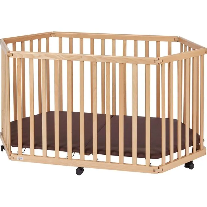 Parc Playpen bois naturel-1
