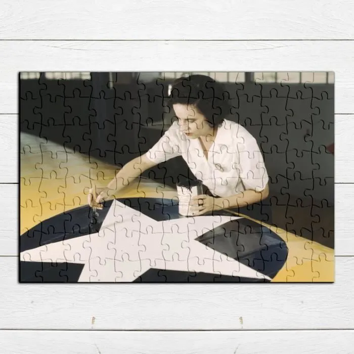 Puzzle Classique 100 pièces Seconde Guerre Mondiale Femme Hero Peintre Avion WWII-3