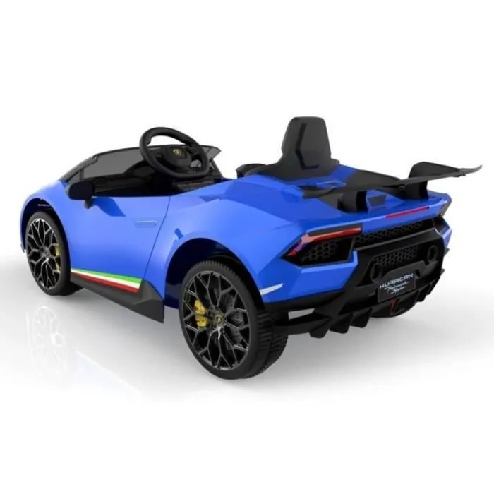 Voiture électrique 12V Lamborghini Huracan Bleue - Pack Luxe-3