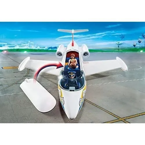 PLAYMOBIL - 6081 - Avion avec pilote et touristes-1