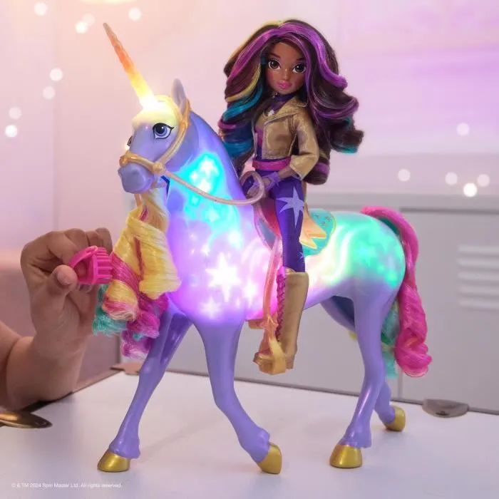 SPIN MASTER LICORNE A FONCTIONS 28 CM WILDSTAR + POUPEE 24 CM Unicorn Academy-2