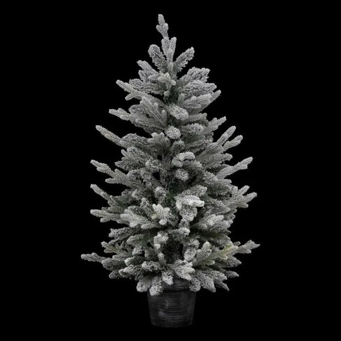 Sapin de Noël - Feeric Christmas - Frosty - 100 cm - Vert floqué blanc - Usage intérieur-2