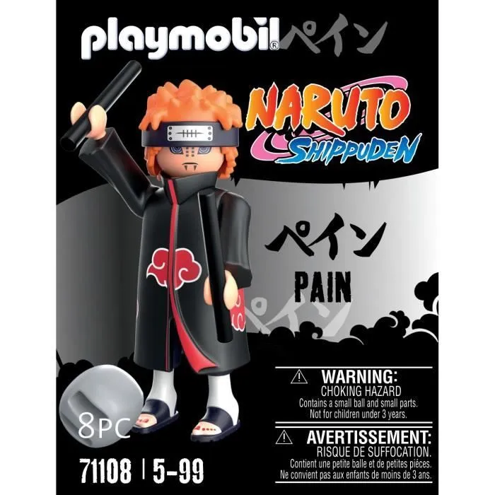 PLAYMOBIL 71108 Pain, Naruto Shippuden, Personnage de manga ninja avec accessoires-2