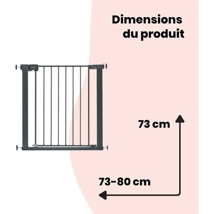 Barrière de sécurité enfant Easy Close Metal - SAFETY 1ST - Réglable de 73 à 80 cm - Anthracite - Métal-7