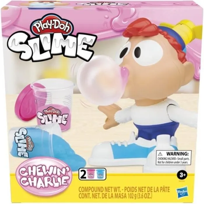 PLAY-DOH - Slime - Charlie pour faire des bulles de pâte gluante - Jouet pour enfants - 2 Pots de pâte PLAY-DOH - Slime-0