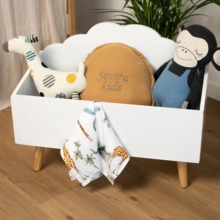 Doudou lange attache tétine en coton Safari TU Multicolore-2