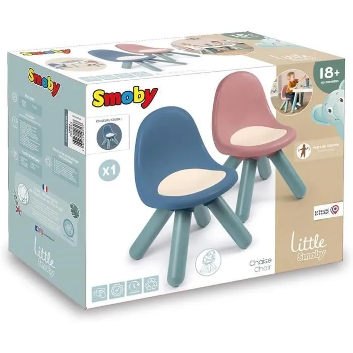 Little Smoby - Chaise enfant bleue - Pieds soufflés - Intérieur et Extérieur - Anti-UV-5