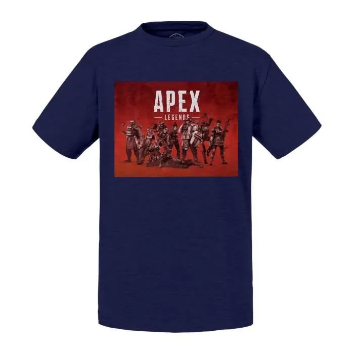 T-shirt Enfant Bleu Apex Legends Characters Battle Royale Jeux Video-0