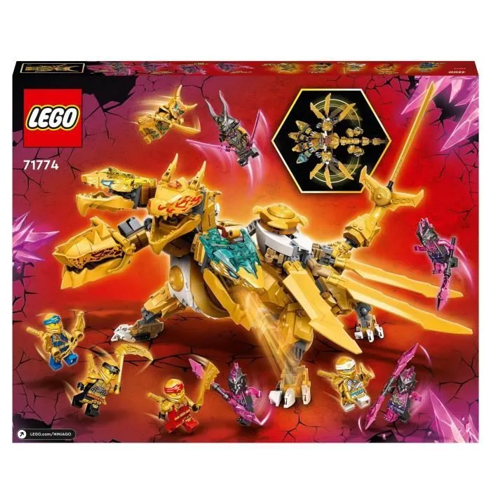 LEGO 71774 NINJAGO L’Ultra Dragon d’Or de Lloyd, Figurine Ninja Inédites Cole, Zane, Kai et Jay, Jouet de Dragon, Enfants 9 Ans-5