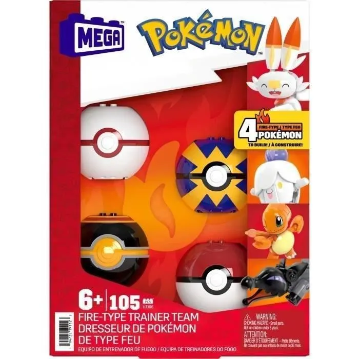 MEGA-Pokémon-Dresseur de Pokémon de type Feu-Coffret de construction HTJ06-1