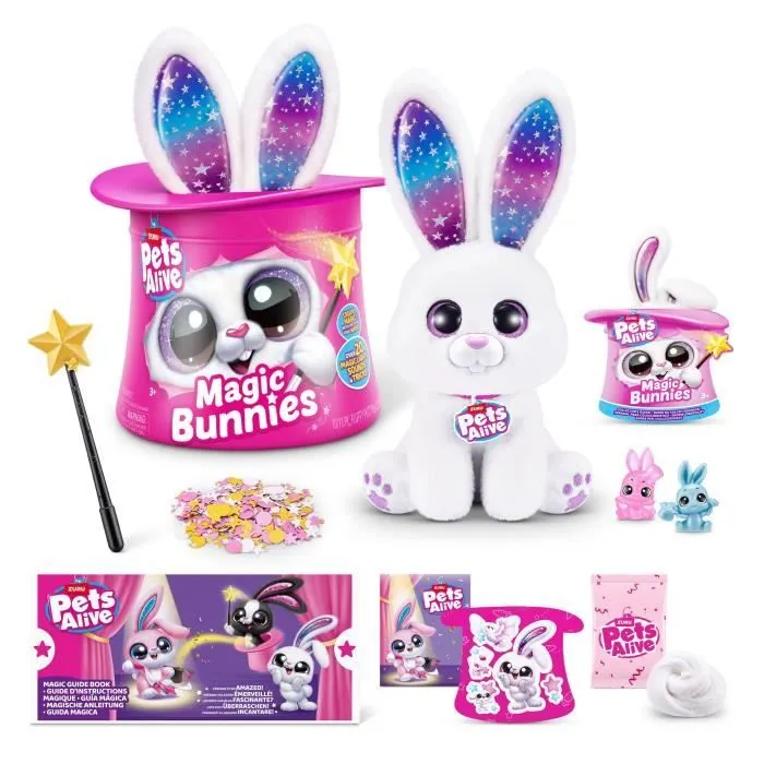 Jeu interactif - ZURU - PETS ALIVE Magic Bunnies - 20 surprises - Effets lumineux - Mixte-0
