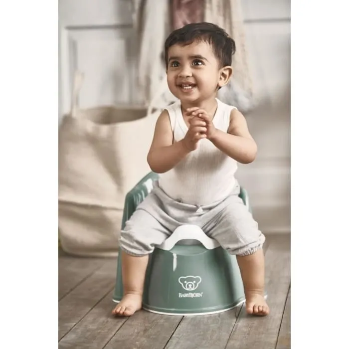 BABYBJÖRN Pot Fauteuil, Vert profond/Blanc-1