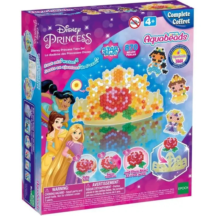 Jeu de perles à repasser - AQUABEADS - Diadème Princesses Disney-3