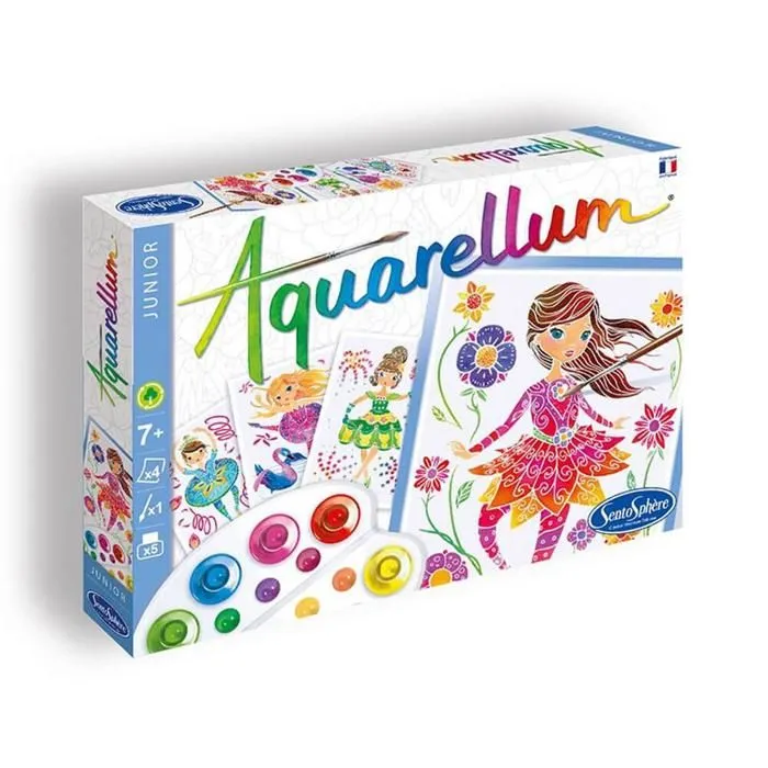 Jeu de peinture Aquarellum Junior Ballerines SENTOSPHERE - Pour Enfant dès 8 ans-2