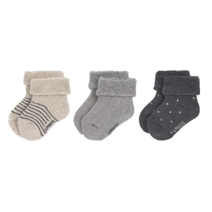 Lot de 3 paires de chaussettes bébé Lässig Gots - gris/gris - 12/24 mois-0