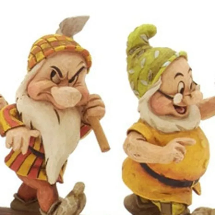Figurine 7 Nains - Homeward Bound - Disney Tradition by Jim Shore - Effet bois - Blanche Neige-2