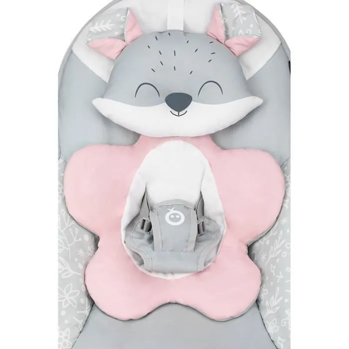 Transat Bébé - MOMI - Luis - 12 mélodies - vibration - 3 positions - arche à jouets - Rose-2