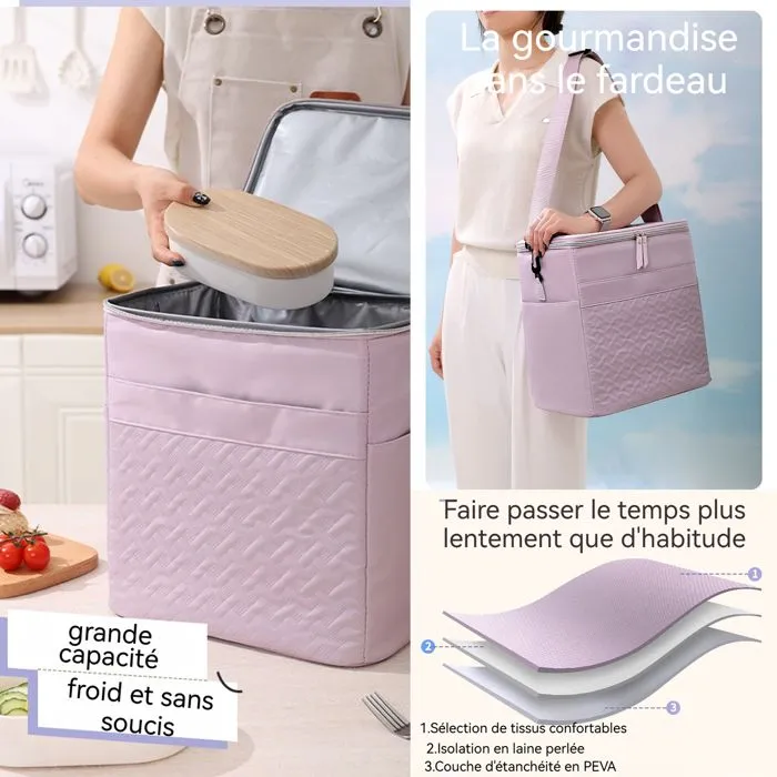 Sac à glace portable - TD® - 21L - Design anti-fuite - Isolation thermique - Multi-poches-2