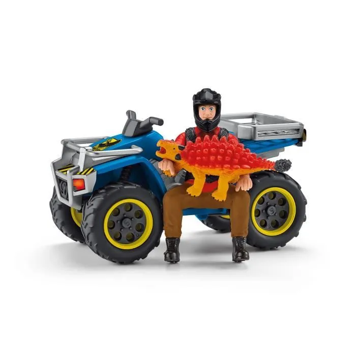 Fuite sur quad face au vélociraptor - Ensemble de Jouets Préhistoriques de 5 Pièces pour Garçons et Filles à Partir de 4 ans --3